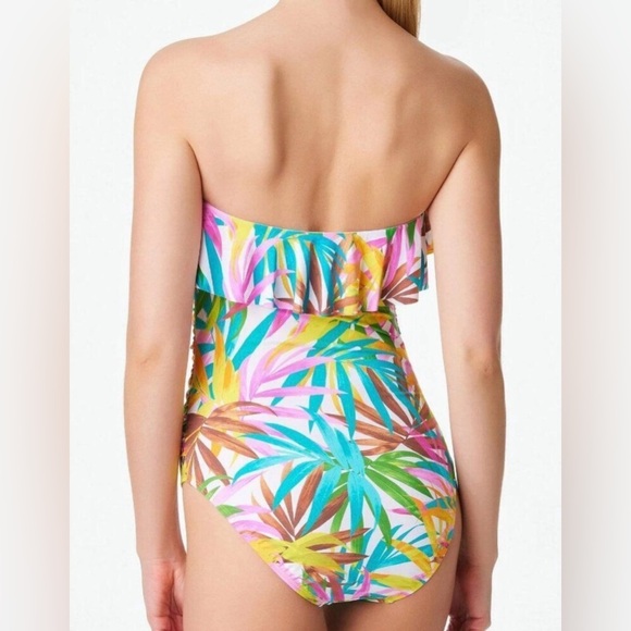 Bleu Rod Beattie Fantasy Island Strapless Bandeau One Piece Swimsuit Sz 8 - Picture 4 of 8